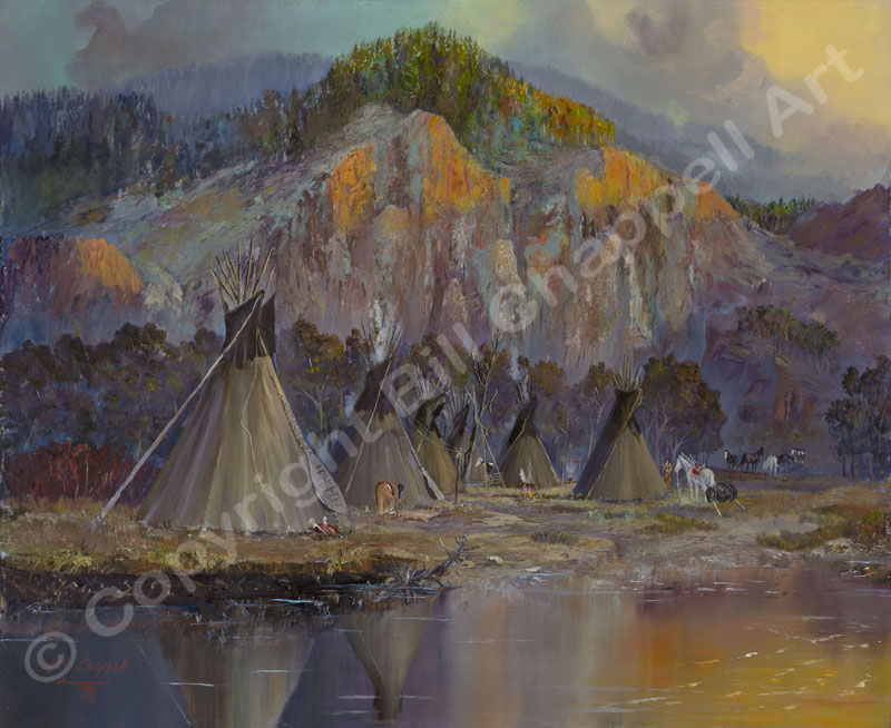 Rio&nbsp;Grande&nbsp;Indian&nbsp;Camp&nbsp;(Giclee&nbsp;Print)
